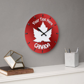 Reloj Redondo Grande Canadá Clock Canada Souvenir Wall Clock Personaliz