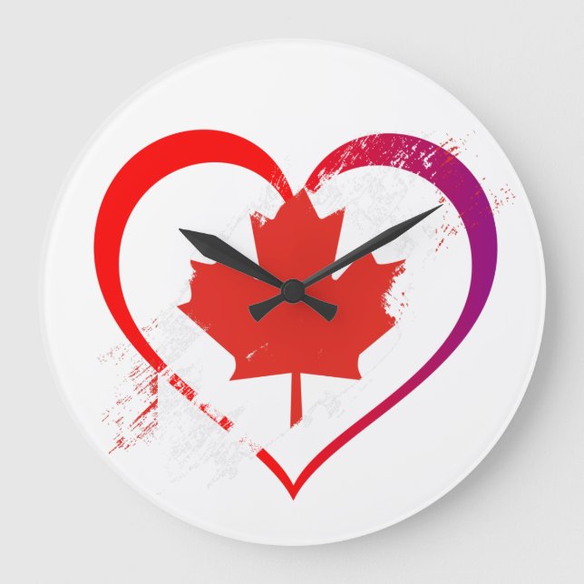 Reloj Redondo Grande Canada Day Wall Clock (Anverso)