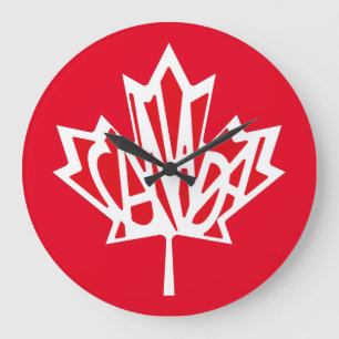 Reloj Redondo Grande CANADÁ FLAG VERSIÓN GRATUITA por Masanser