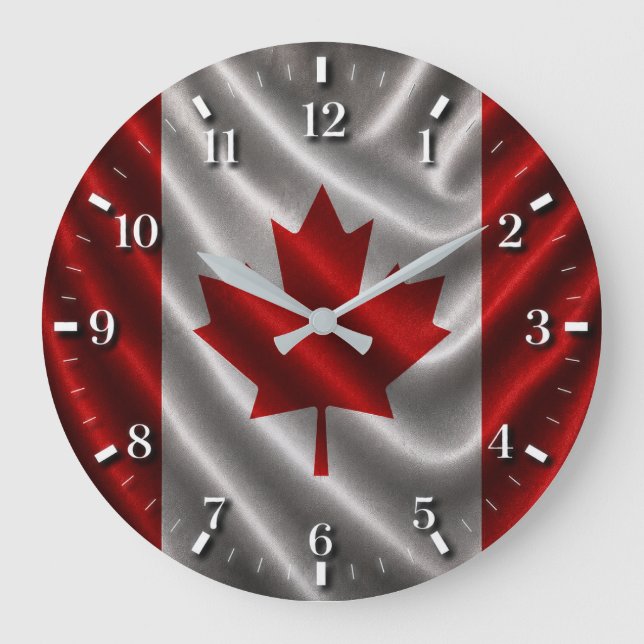 Reloj Redondo Grande Canada Flag Watch 2026 (Anverso)