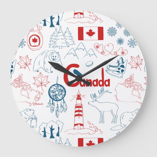 Reloj Redondo Grande Canadá | Patrón de símbolos (Anverso)