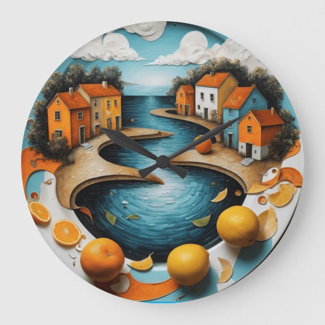 Reloj Redondo Grande Canal acogedor (Anverso)