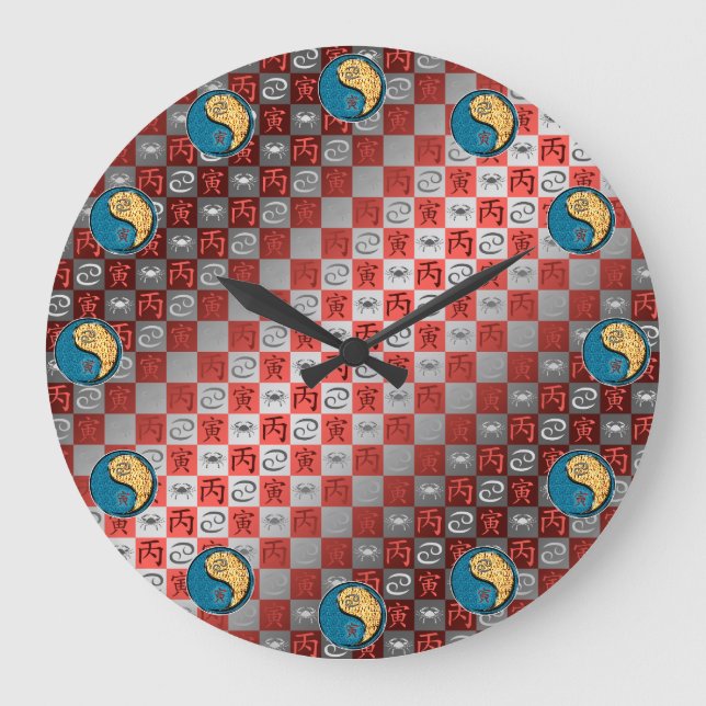Reloj Redondo Grande Cancer & Fire Tiger (Anverso)
