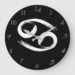 Reloj Redondo Grande CÁNCER Signo del Zodiaco Junio Julio Verano Astrol