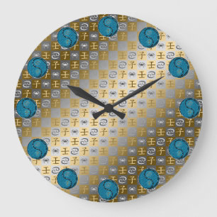 Reloj Redondo Grande Cáncer y Rata de Agua