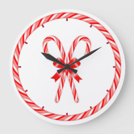 Reloj Redondo Grande Candy Cane Clock