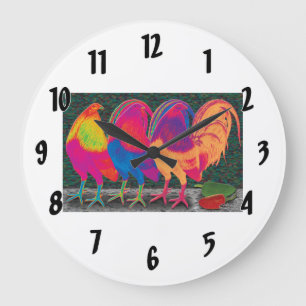 Reloj Redondo Grande Cantina Roosters