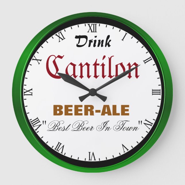 Reloj Redondo Grande Cantlon Beer (Anverso)