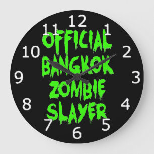 Reloj Redondo Grande Capa Zombie Oficial de Bangkok
