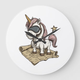 Reloj Redondo Grande Capitán Pirata Unicornio (1)