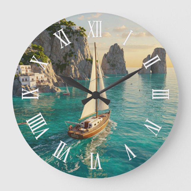 Reloj Redondo Grande Capri Viajes Italia (Anverso)
