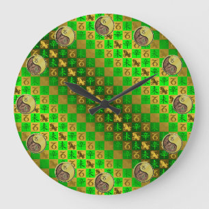 Reloj Redondo Grande Capricornio y Cabra de Metal