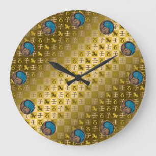 Reloj Redondo Grande Capricornio y Rata de Agua