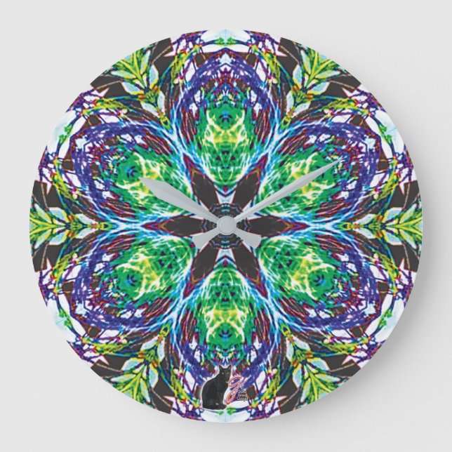 Reloj Redondo Grande Cápsulas Kaleidoscopio (Anverso)