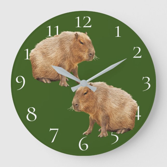 Reloj Redondo Grande Capybara (Anverso)