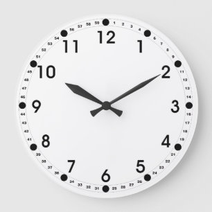 Reloj Redondo Grande Cara blanca - Números negros
