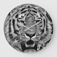 Cara de tigre blanco y negro