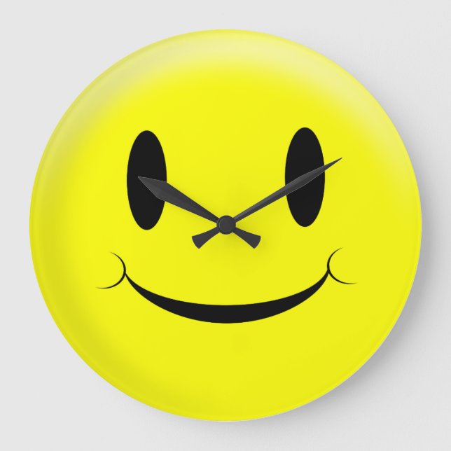 Reloj Redondo Grande Cara feliz sin número (Anverso)