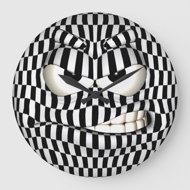 Reloj Redondo Grande Cara furiosa (Anverso)