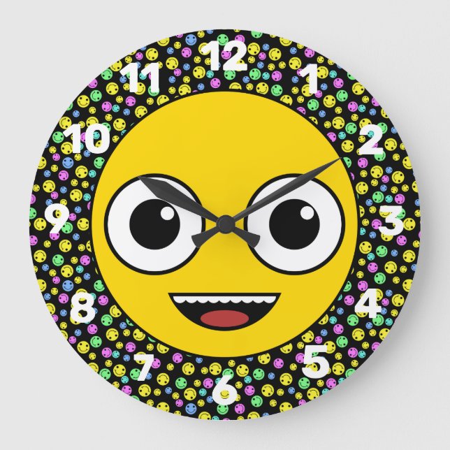 Reloj Redondo Grande Caras sonrientes (Anverso)