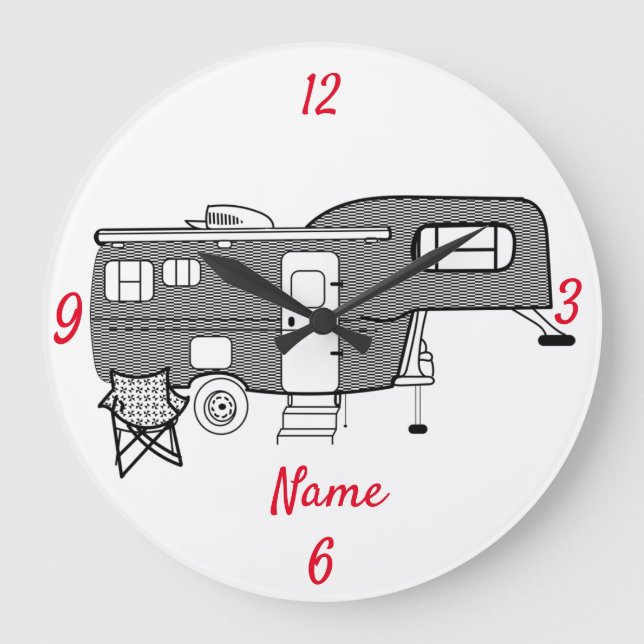 Reloj Redondo Grande Caravana Thunder_Cove del viajero clásico (Anverso)