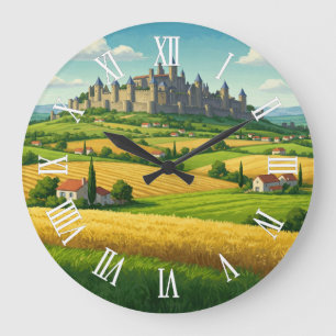 Reloj Redondo Grande Carcassonne Francia Viajes