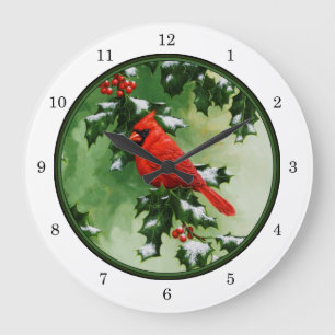 Reloj Redondo Grande Cardenal del Norte macho y Acebo