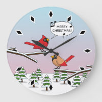 Cardenal rojo curado canta Feliz Navidad