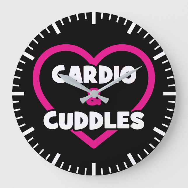 Reloj Redondo Grande Cardio y charcos - Divertido entrenamiento de gimn (Anverso)