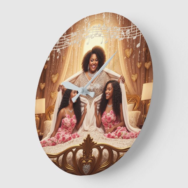 Reloj Redondo Grande Careo de la madre B (Ángulo)