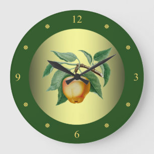 Reloj Redondo Grande Carla Apple ~ Giorgio Gallesio ~ Fruta Botánica ~