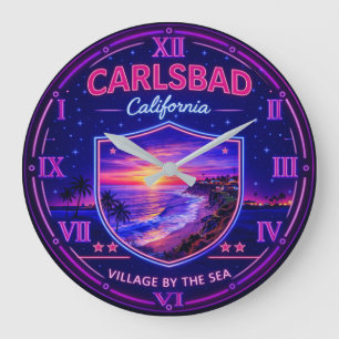 Reloj Redondo Grande Carlsbad California Coastal Sunset