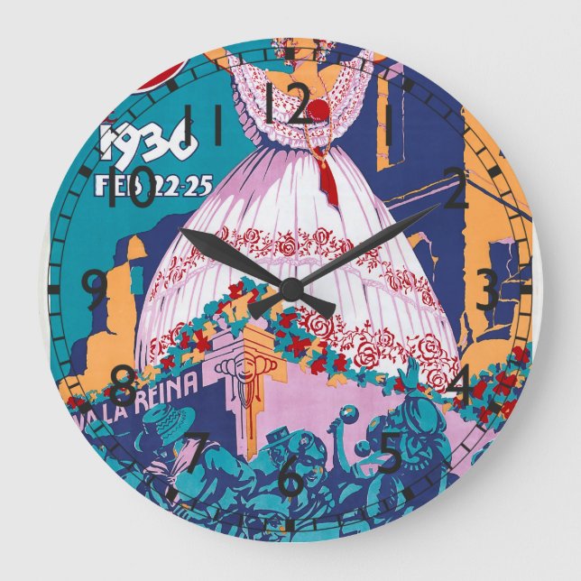 Reloj Redondo Grande Carnaval de 1936, 22-25 de febrero, Panamá (Anverso)