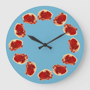 Reloj Redondo Grande Carne retro