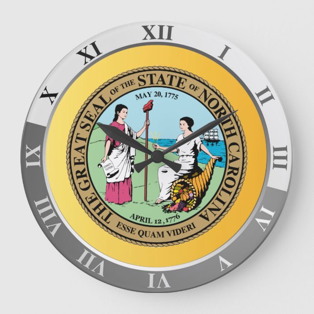 Reloj Redondo Grande Carolina del Norte (Anverso)