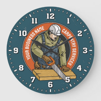 Reloj Redondo Grande Carpentry Services Carpenter Clock