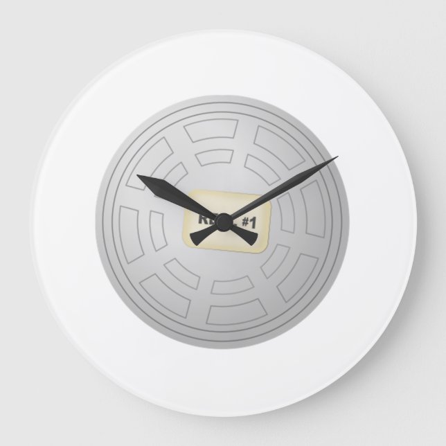 Reloj Redondo Grande Carrete de la película de cine (Anverso)