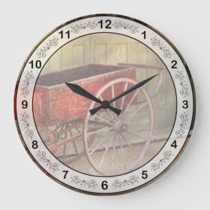 Reloj Redondo Grande Carro - Ese viejo carro rojo