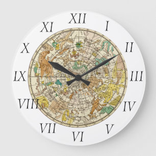 Reloj Redondo Grande Carta de estrella del cielo y mapa septentrionales