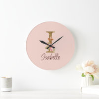 Carta de nombre personalizado I Rosas rosadas con 