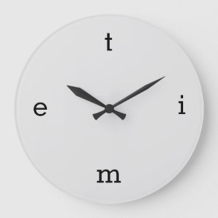 Reloj Redondo Grande Cartas de TIME