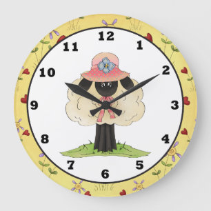 Reloj Redondo Grande Cartoon Sheep clock