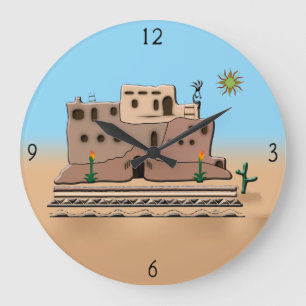Reloj Redondo Grande Casa de arcilla grande reloj