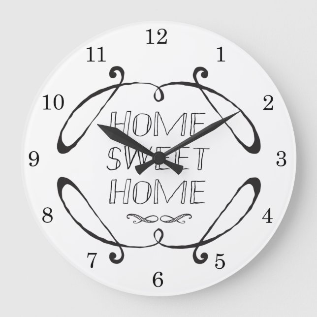 Reloj Redondo Grande Casa de campo clásica dulce hogar (Anverso)