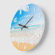 Reloj Redondo Grande Casa de playa personalizada Escenario tropical de  (Angle)