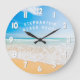Reloj Redondo Grande Casa de playa personalizada Escenario tropical de  (Front)