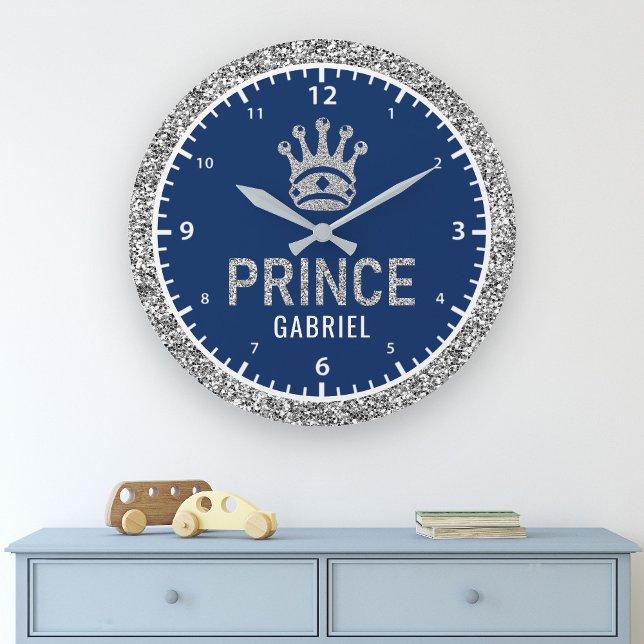 Reloj Redondo Grande Casa de Purpurinas Real Prince Faux Silver (Subido por el creador)