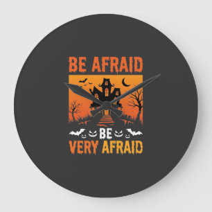 Reloj Redondo Grande Casa Embrujada de Halloween Diseño de Teme
