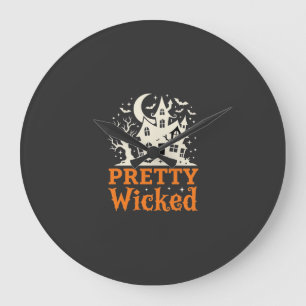 Reloj Redondo Grande Casa Embrujada de Halloween Pretty Wicked_1