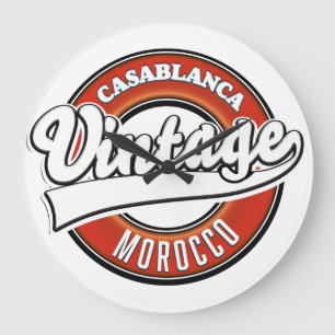 Reloj Redondo Grande Casablanca Marruecos logotipo vintage